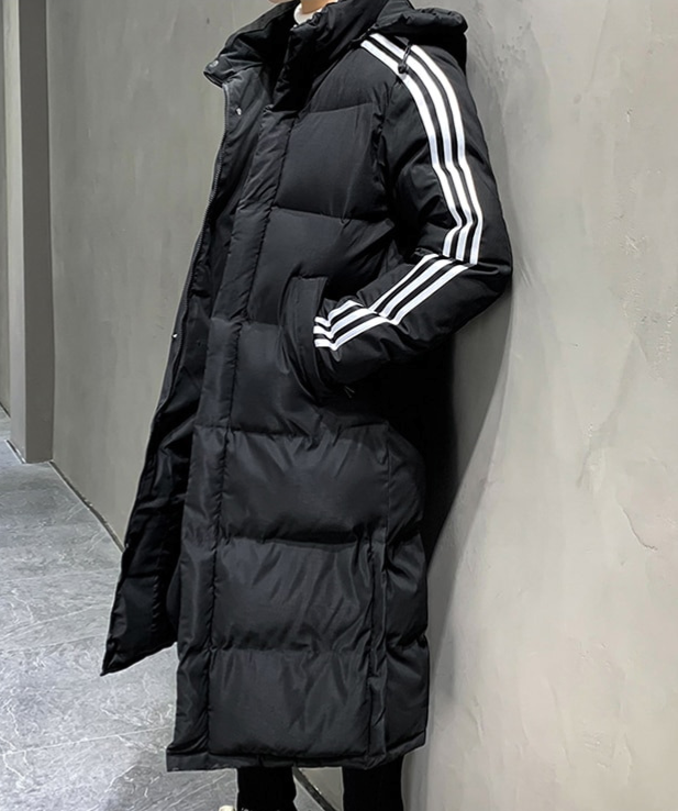 Men's Puffer Coat | Hooded Long Winter Jacket-Men Coat-Homefinn