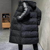 Men's Puffer Coat | Hooded Long Winter Jacket-Men Coat-Homefinn