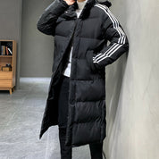 Men's Puffer Coat | Hooded Long Winter Jacket-Men Coat-Homefinn
