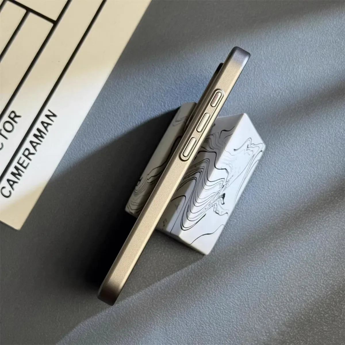 Minimalist Phone Case | Metallic Textured Phone Case-Mobile Case-Homefinn