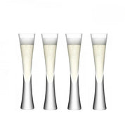 Minimalist Plain Champagne Flute Set | Tall Stem Beverage Serving Celebrations-Glass-Homefinn