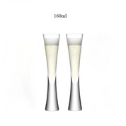 Minimalist Plain Champagne Flute Set | Tall Stem Beverage Serving Celebrations-Glass-Homefinn