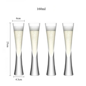 Minimalist Plain Champagne Flute Set | Tall Stem Beverage Serving Celebrations-Glass-Homefinn
