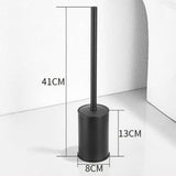 Modern Cylindrical Toilet Brush Holder | Freestanding Handle Bathroom Cleaning