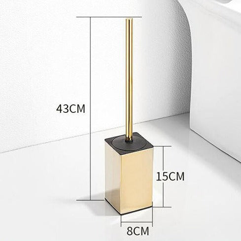 Modern Cylindrical Toilet Brush Holder | Freestanding Handle Bathroom Cleaning-Toilet Brush-Homefinn