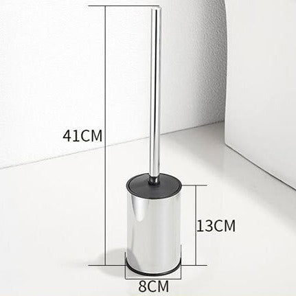 Modern Cylindrical Toilet Brush Holder | Freestanding Handle Bathroom Cleaning-Toilet Brush-Homefinn