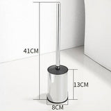 Modern Cylindrical Toilet Brush Holder | Freestanding Handle Bathroom Cleaning
