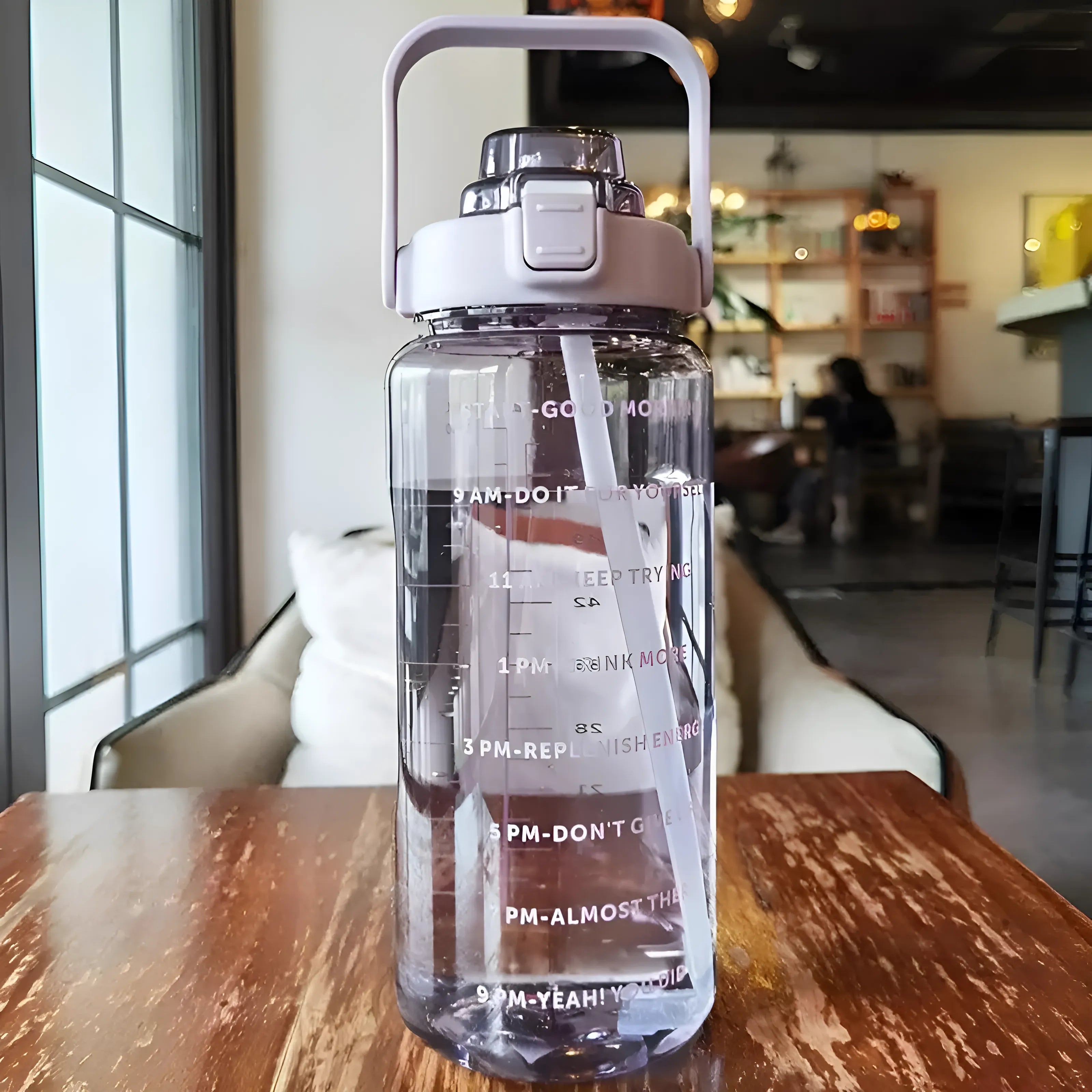 Motivational Water Bottle | Time Marker Sports Hydration-Water Bottle-Homefinn