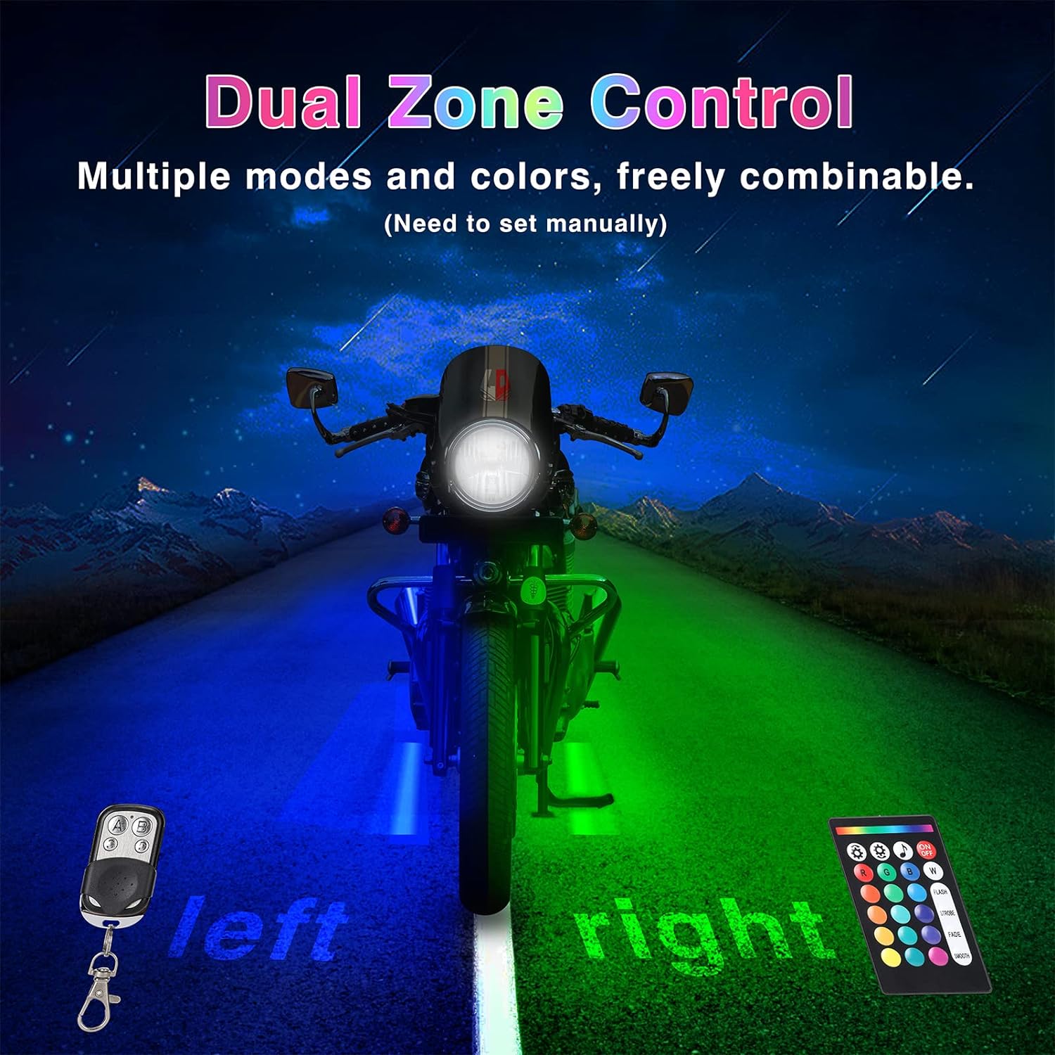 Motorcycle LED Light Kit | App Controlled RGB Lighting-Motorcycle Light-Homefinn
