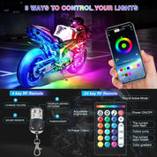 Motorcycle LED Light Kit | App Controlled RGB Lighting-Motorcycle Light-Homefinn