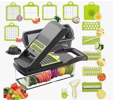 Multi Blade Vegetable Chopper | Food Container Kitchen Prep-Kitchen Slicer-Homefinn