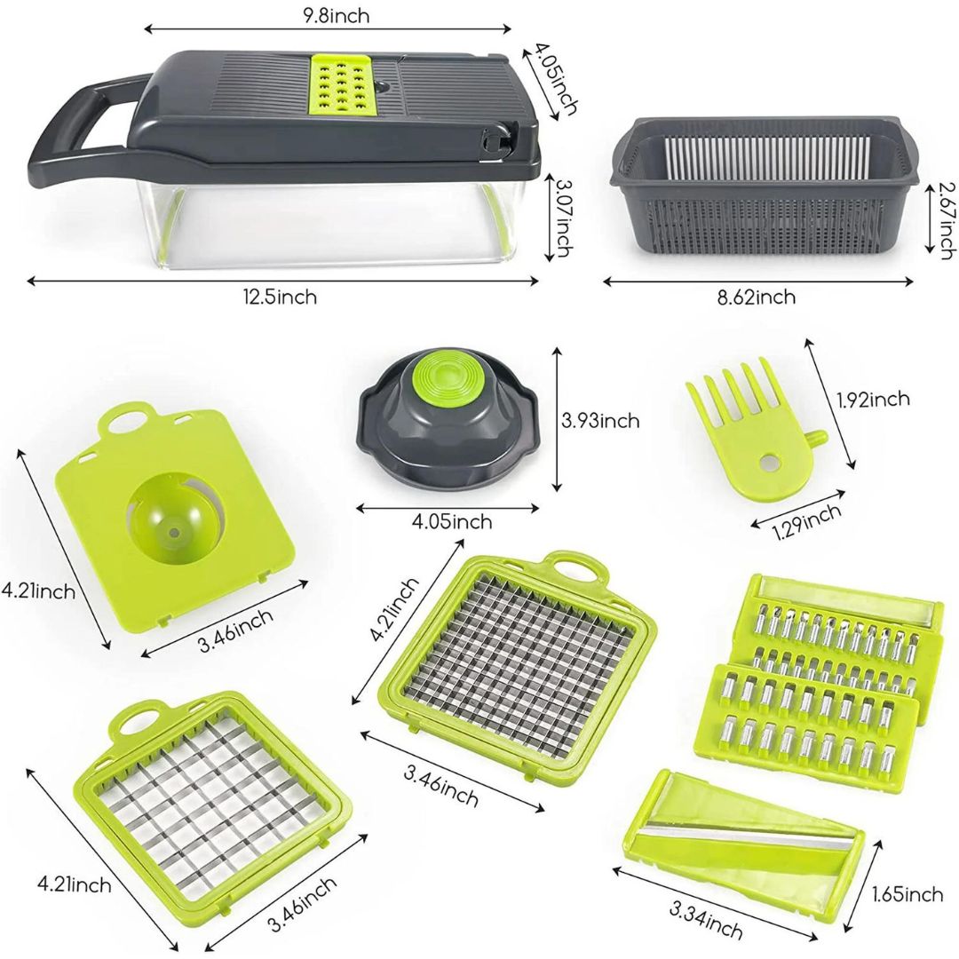 Multi Blade Vegetable Chopper | Food Container Kitchen Prep-Kitchen Slicer-Homefinn