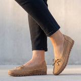 Women's Solid Moccasins | Bow Detail Rounded Toe Everyday Wear