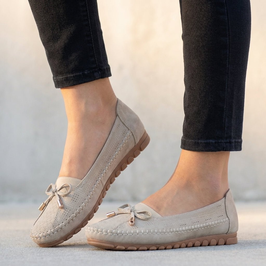 Freya | Orthopedic Loafers Slip-On Perforated Bow Women's Comfort - Image 4