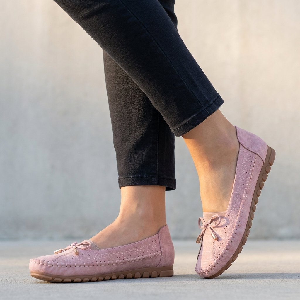 Freya | Orthopedic Loafers Slip-On Perforated Bow Women's Comfort - Image 5