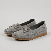 Freya | Orthopedic Loafers Slip-On Perforated Bow Women's Comfort - Image 7