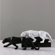 Animal Sculpture | Black Panther Figurine-Figurine-Homefinn
