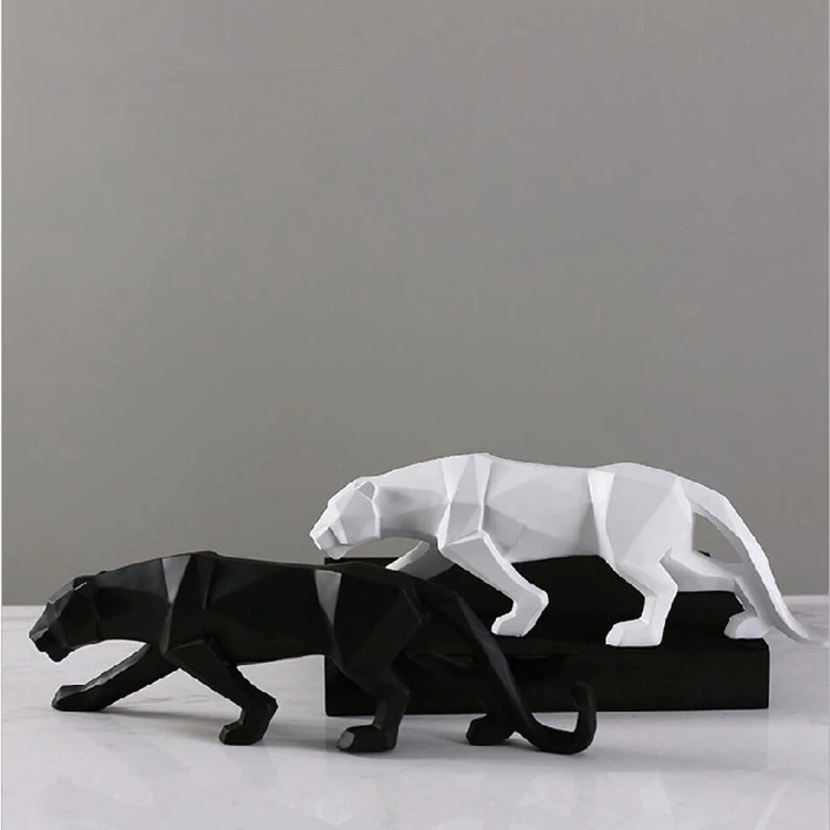 Animal Sculpture | Black Panther Figurine-Figurine-Homefinn