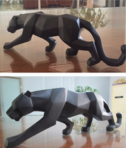 Animal Sculpture | Black Panther Figurine-Figurine-Homefinn