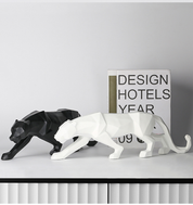 Animal Sculpture | Black Panther Figurine-Figurine-Homefinn