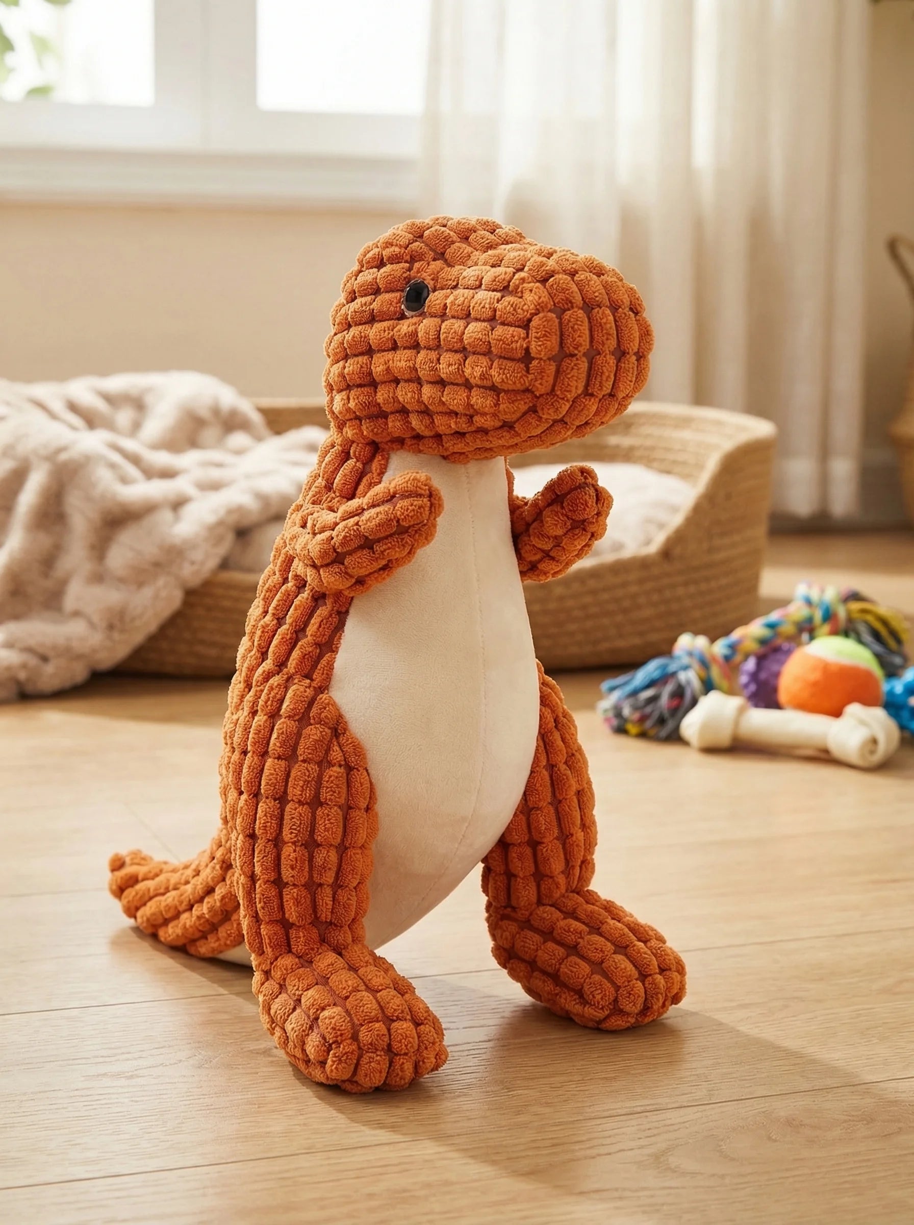Dog Toy | Plush Dinosaur Toy-Pet Toy-Homefinn