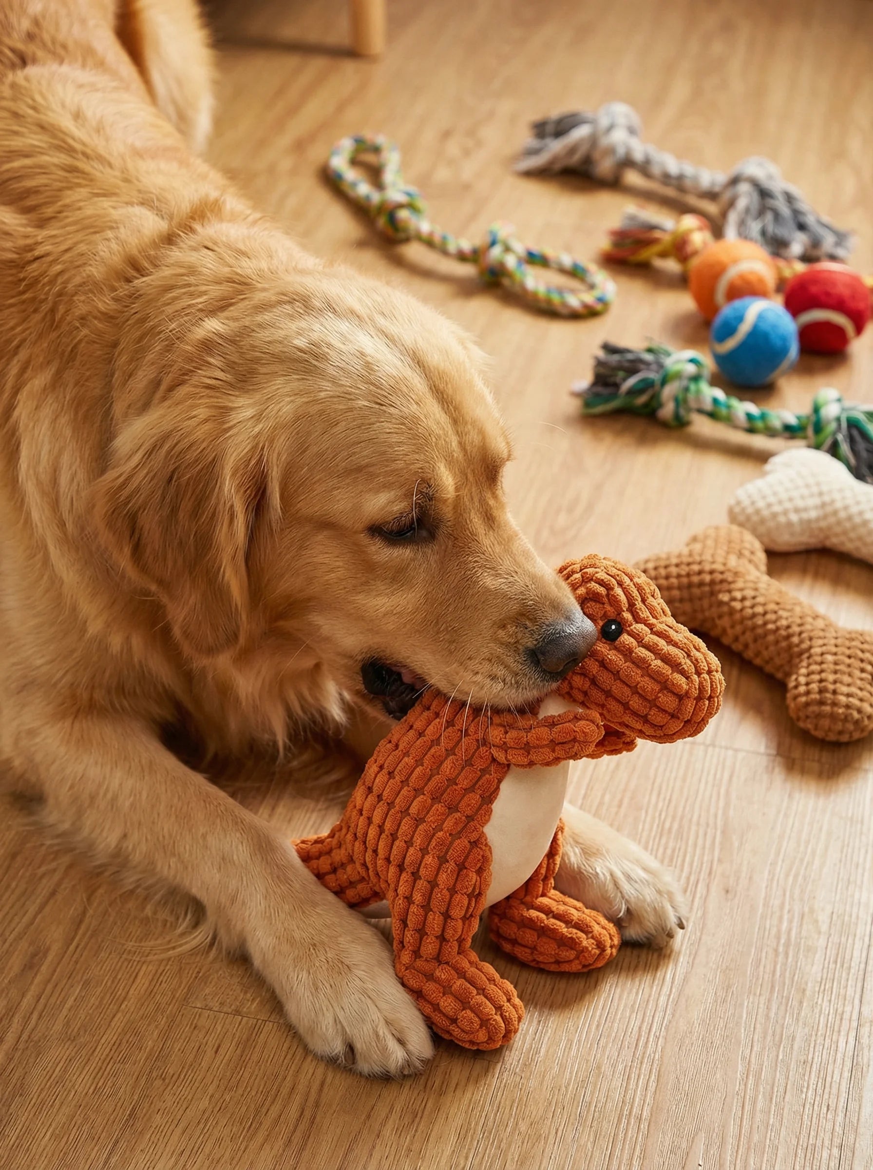 Dog Toy | Plush Dinosaur Toy-Pet Toy-Homefinn