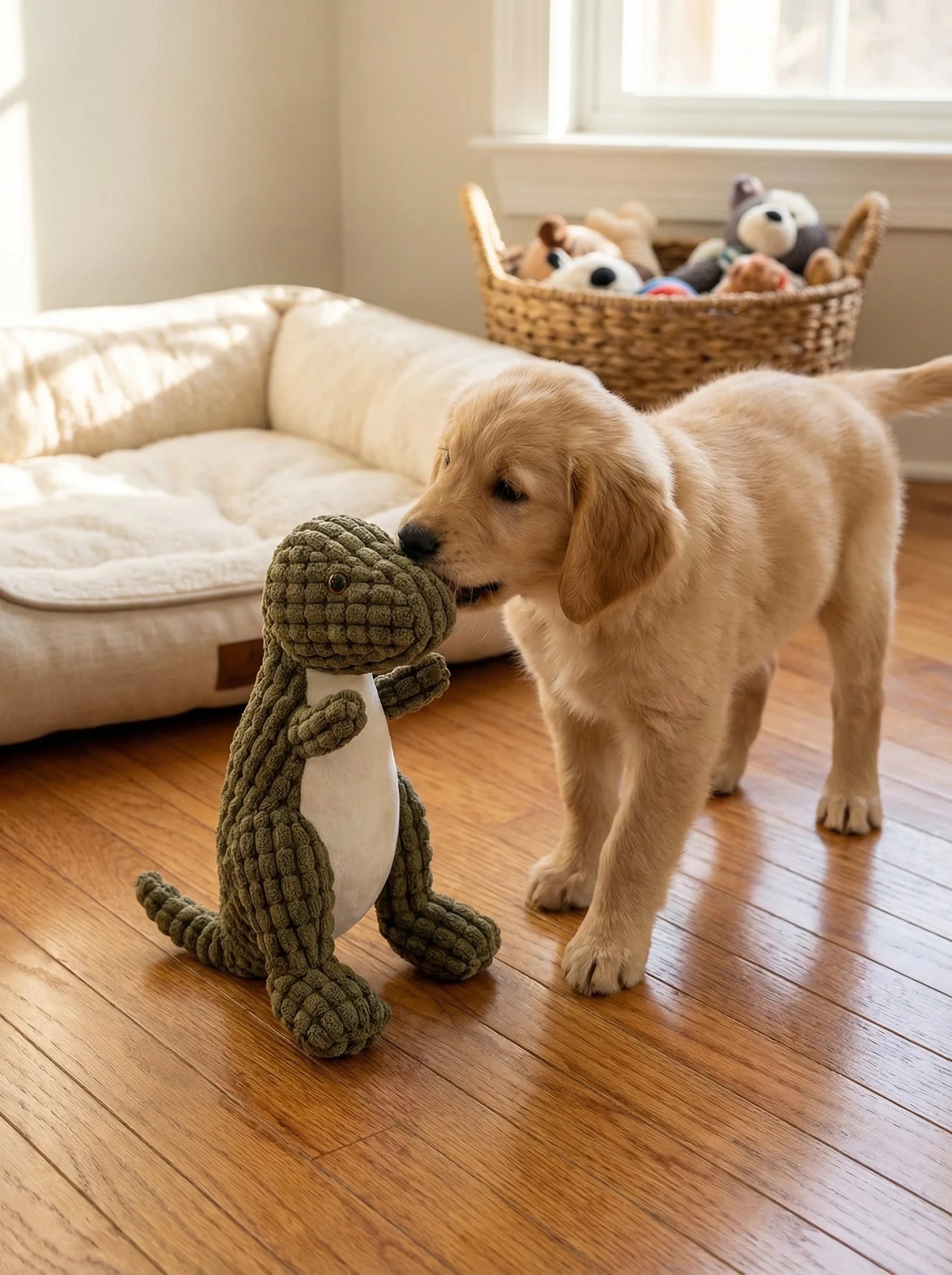 Dog Toy | Plush Dinosaur Toy-Pet Toy-Homefinn