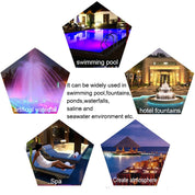 15W LED Stainless Steel Wall-Mounted Pool Light Landscape Underwater Light - Image 7