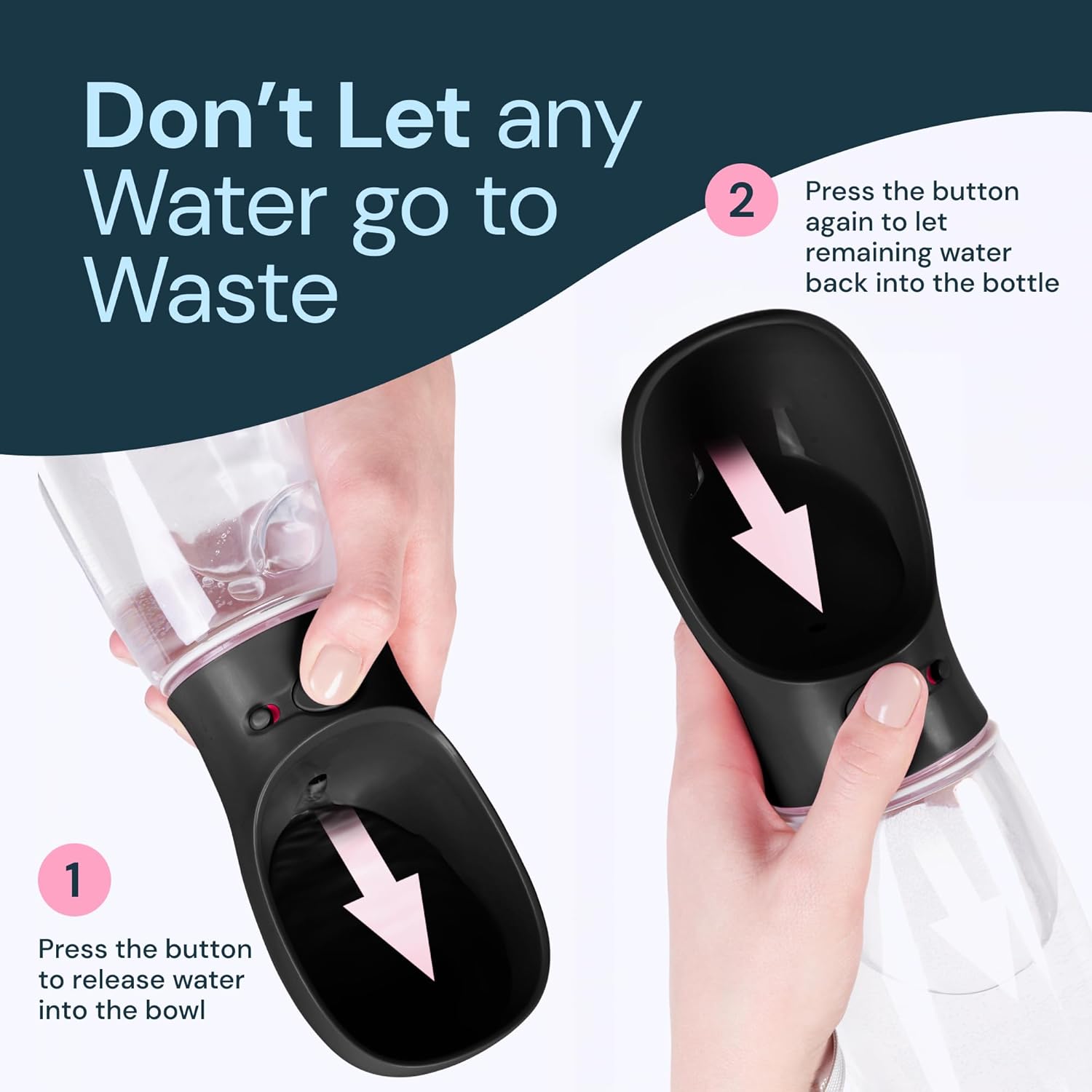 Portable Pet Water Bottle | Foldable Drinking Bowl Travel-Pet Bottle-Homefinn