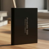 Portable Solid External SSD | Compact Profile Data Storage Travel Use