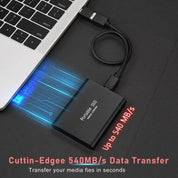 Portable Solid External SSD | Compact Profile Data Storage Travel Use-External SSD-Homefinn