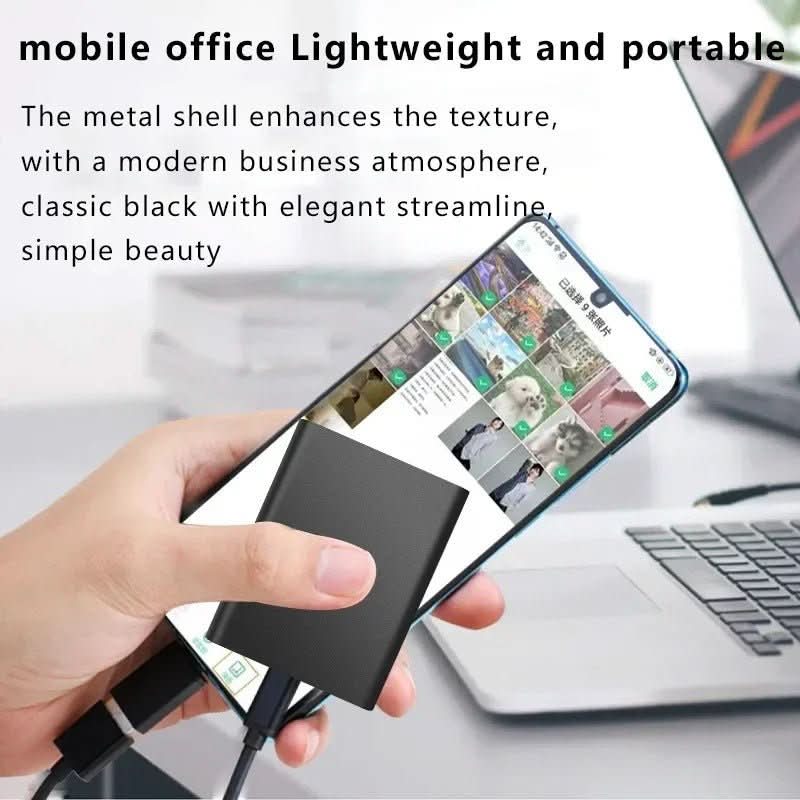 Portable Solid External SSD | Compact Profile Data Storage Travel Use-External SSD-Homefinn