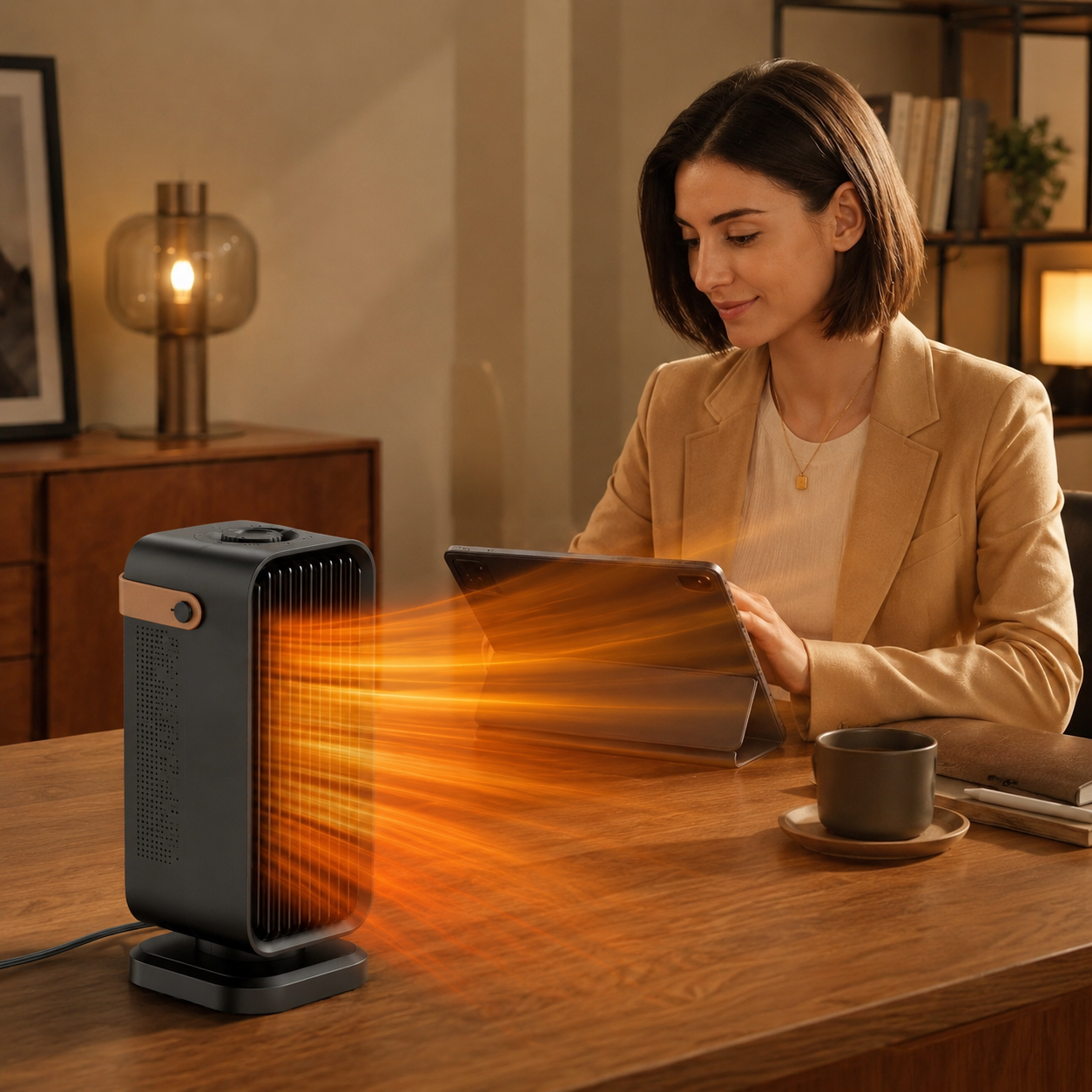 1200W Portable Electric Desktop Heater with Safe Fast Heating - Image 4