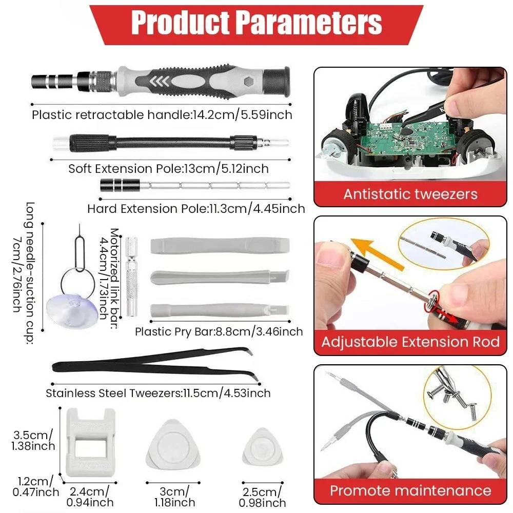 Precision Screwdriver Set | Multi Bit Repair Toolkit-Screwdriver Set-Homefinn