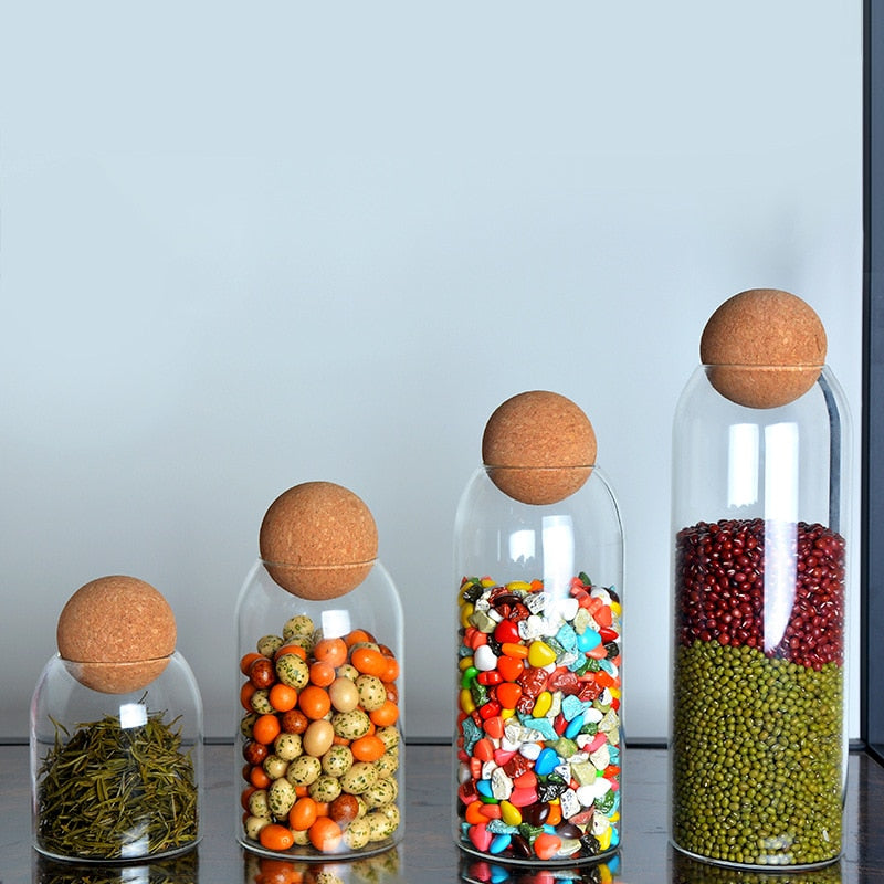 Storage Jars | Glass Food Storage Containers Set-Storage Jar-Homefinn