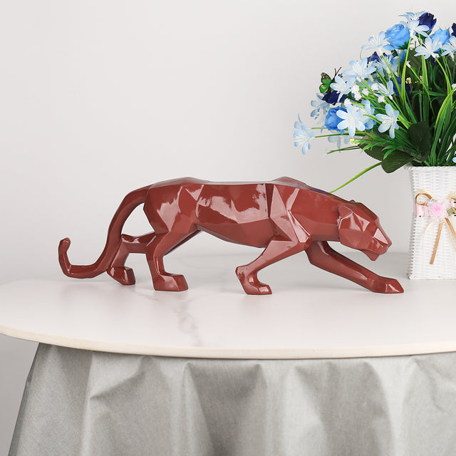 Animal Sculpture | Black Panther Figurine-Figurine-Homefinn
