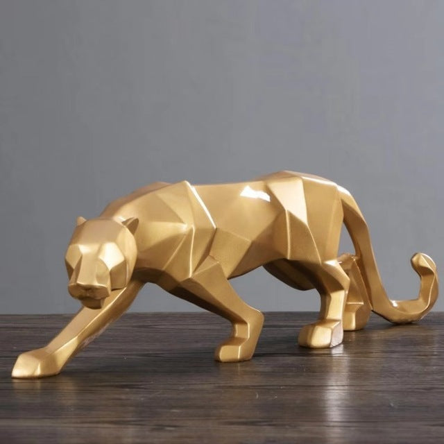 Animal Sculpture | Black Panther Figurine-Figurine-Homefinn