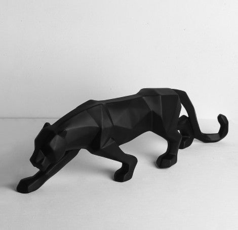Animal Sculpture | Black Panther Figurine-Figurine-Homefinn