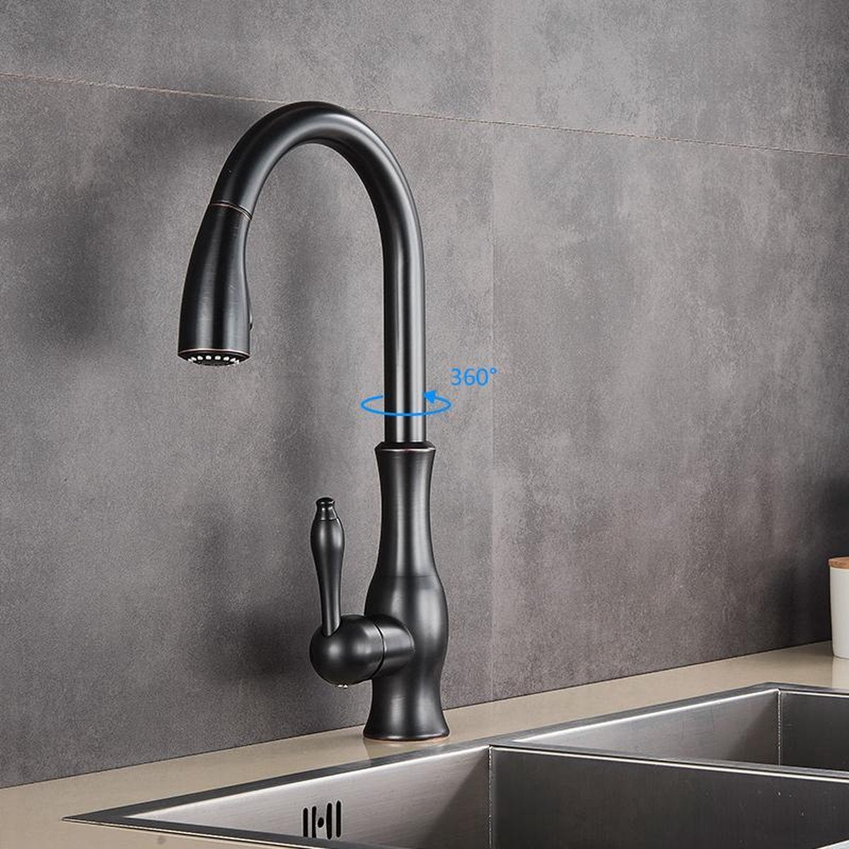 Pull-Out Kitchen Faucet | Kitchen Sink Faucet-Faucet-Homefinn