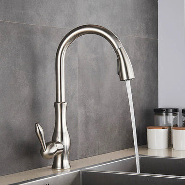 Pull Out Kitchen Faucet | Flexible Spray Easy Cleaning-Faucet-Homefinn
