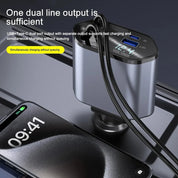 Retractable Car Charger | Multi Cable Fast Charger-Fast Charger-Homefinn