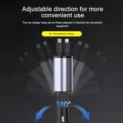 Retractable Car Charger | Multi Cable Fast Charger-Fast Charger-Homefinn