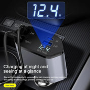 Retractable Car Charger | Multi Cable Fast Charger-Fast Charger-Homefinn