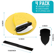 4-Pack Bucket Lid Mouse Trap Reusable Rodent Catch System - Image 3