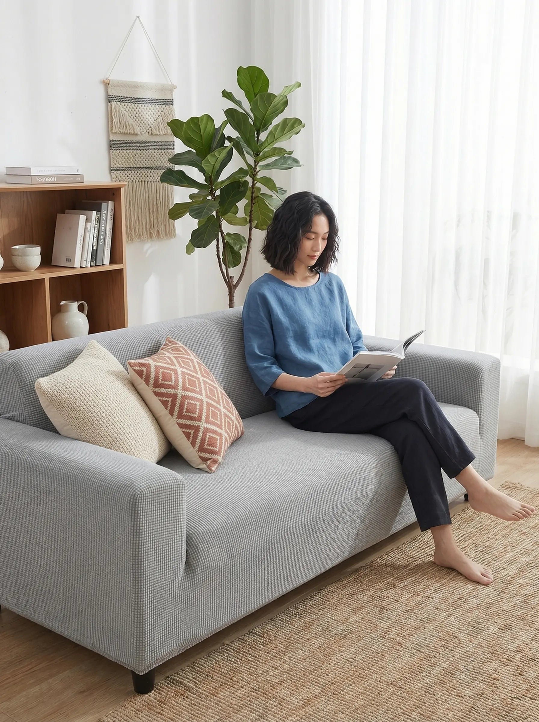 Sofa Covers | Stretch Slipcover Sofa Protector-Sofa Cover-Homefinn