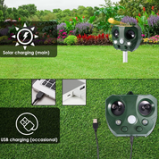 Solar Ultrasonic Bird Repeller Garden and Property Pest Deterrent - Image 4