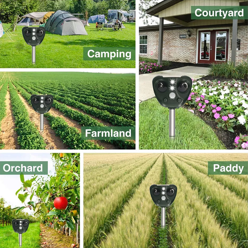 Solar Ultrasonic Bird Repeller Garden and Property Pest Deterrent - Image 7