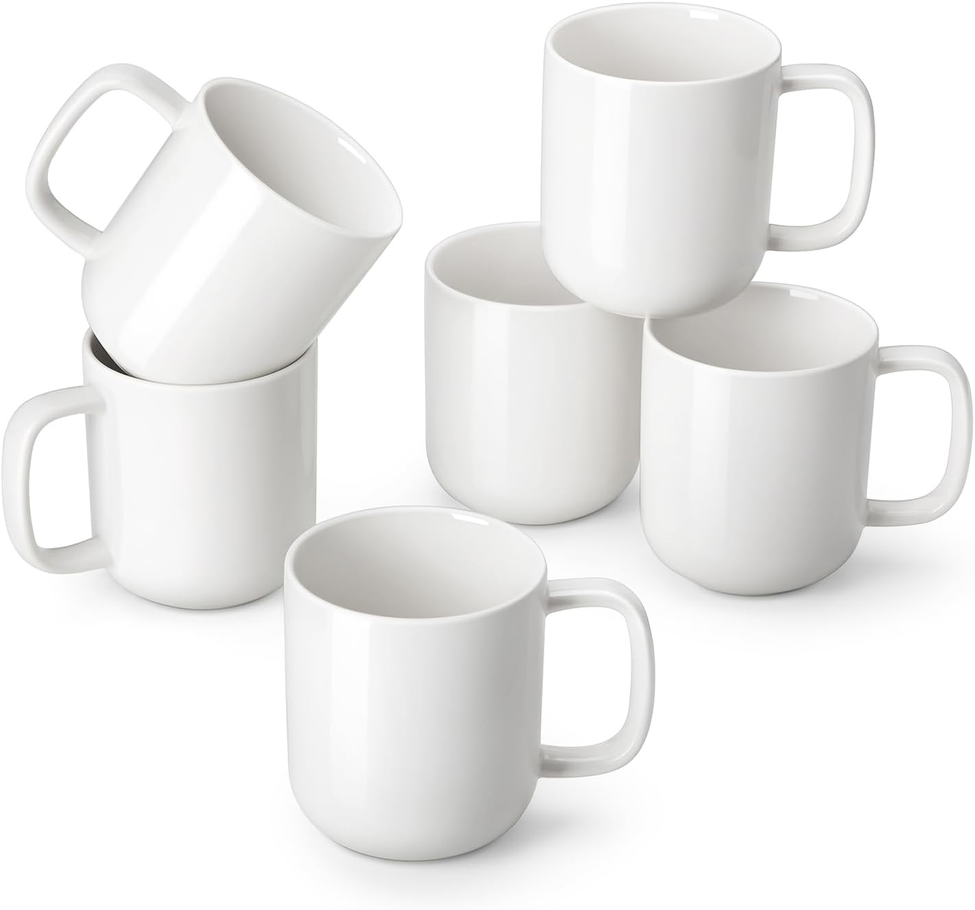 Stackable Coffee Mug Set | Cylindrical Shape Integrated Handles Beverage Service-Mug-Homefinn