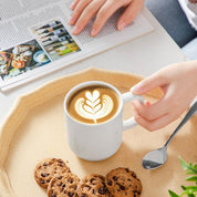 Stackable Coffee Mug Set | Cylindrical Shape Integrated Handles Beverage Service-Mug-Homefinn