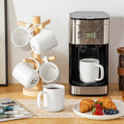 Stackable Coffee Mug Set | Cylindrical Shape Integrated Handles Beverage Service-Mug-Homefinn